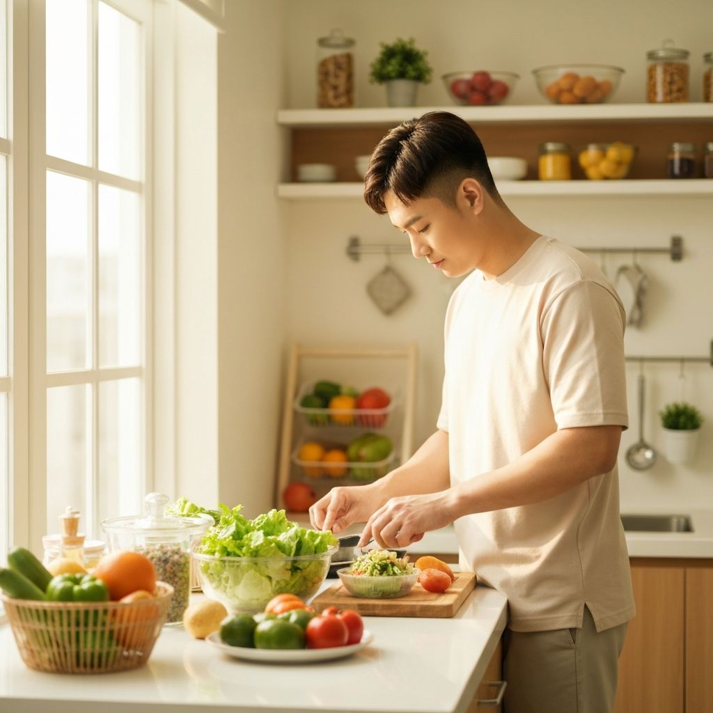 Mindful preparation of healthy food